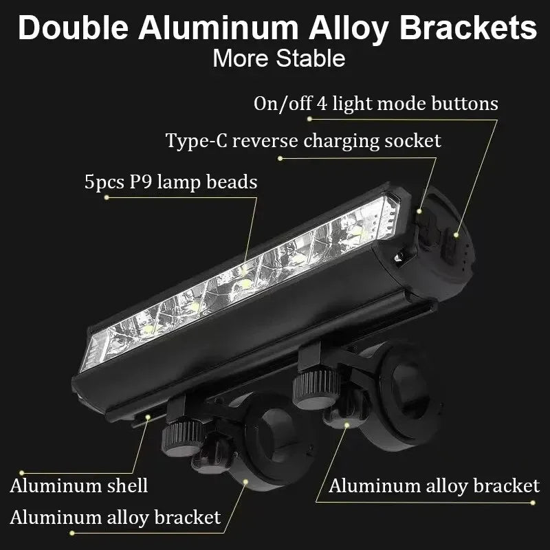 Bicycle Light 8000mAh EOS610 640 Bike Light Waterproof Flashlight USB Charging MTB Road Cycling Lamp Bicycle Light Accessories