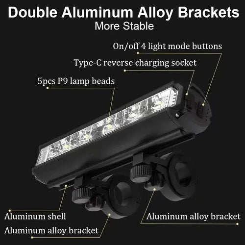 Bicycle Light 8000mAh EOS610 640 Bike Light Waterproof Flashlight USB Charging MTB Road Cycling Lamp Bicycle Light Accessories
